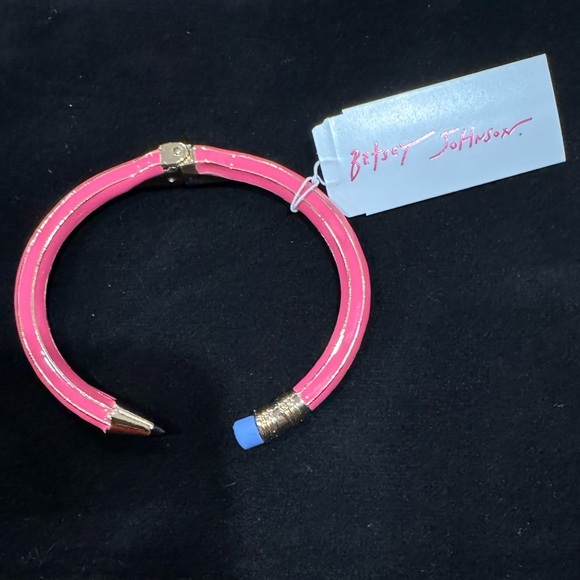 BETSEY JOHNSON fun “pencil” bracelet in PINK( w/blue “eraser”!) great gift🩷🩵🩷